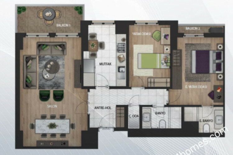 Квартира 2+1 в Стамбуле, Турция | SBB-31747