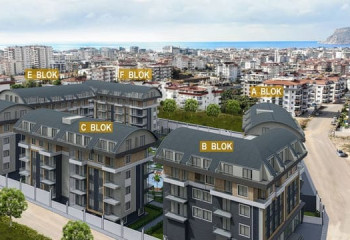 Апартаменты 1+1 в Оба, Алания, Турция 