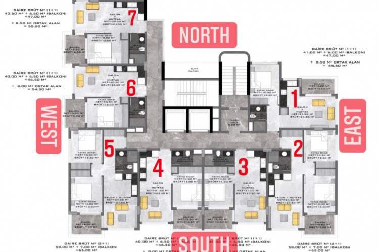 Квартира 2+1 в Авсалларе, Алания, Турция | PBB-33309