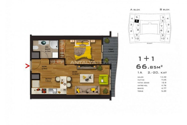 Квартира 2+1 в Газиосманпаше, Стамбул, Турция | PKK-46188