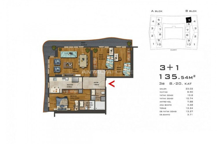 Квартира 2+1 в Газиосманпаше, Стамбул, Турция | PKK-46188