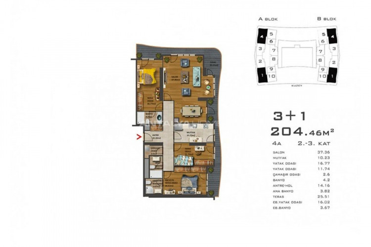 Квартира 2+1 в Газиосманпаше, Стамбул, Турция | PKK-46188