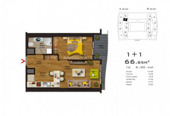 Квартира 2+1 в Газиосманпаше, Стамбул, Турция | PKK-46188