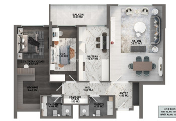 Квартира 3+1 в Кючюкчекмедже, Стамбул, Турция | SBB-46466
