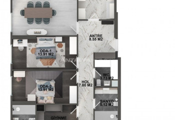 Квартира 3+1 в Кючюкчекмедже, Стамбул, Турция | SBB-46466