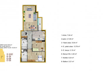 Квартира 2+1 в Кючюкчекмедже, Стамбул, Турция | SBB-46341