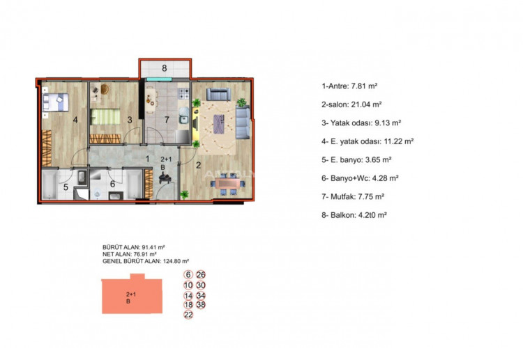 Квартира 3+1 в Кючюкчекмедже, Стамбул, Турция | STE-46342