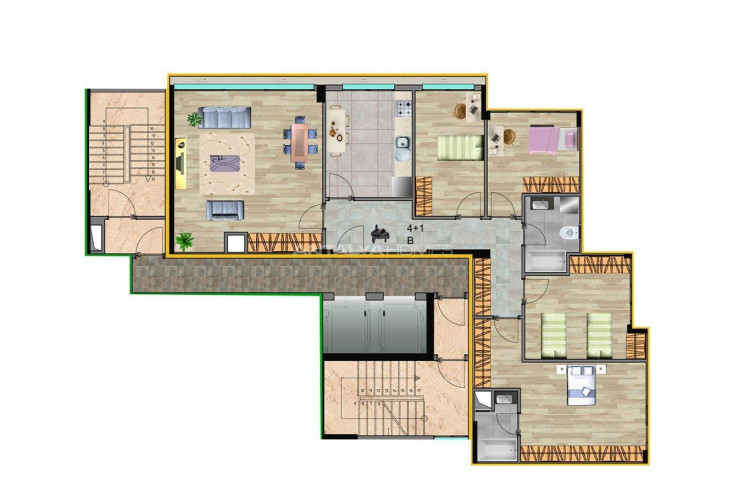 Квартира 3+1 в Кючюкчекмедже, Стамбул, Турция | STE-46342