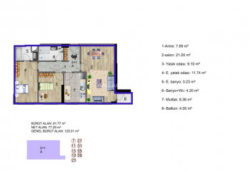 Квартира 4+1 в Кючюкчекмедже, Стамбул, Турция | PTE-46343