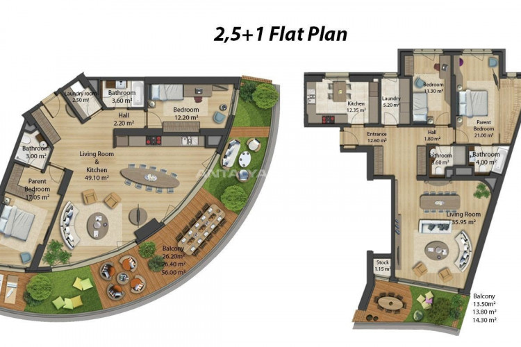 Квартира 1+1 в Бакыркей, Стамбул, Турция | STE-46077