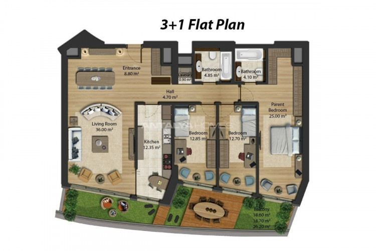 Квартира 1+1 в Бакыркей, Стамбул, Турция | STE-46077