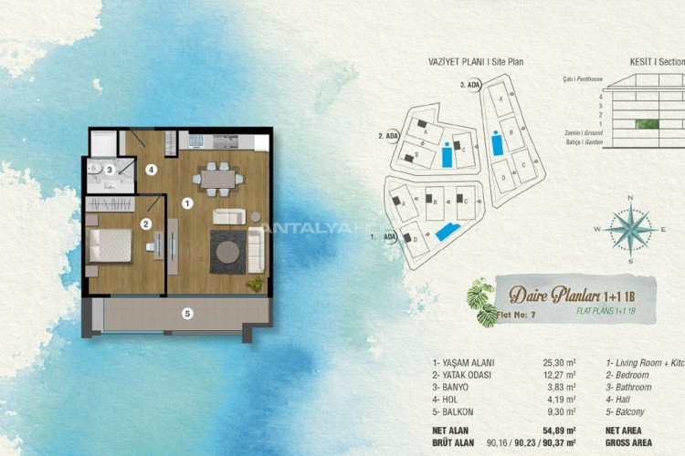 Квартира 2+1 в Сарыере, Стамбул, Турция | PTE-46117