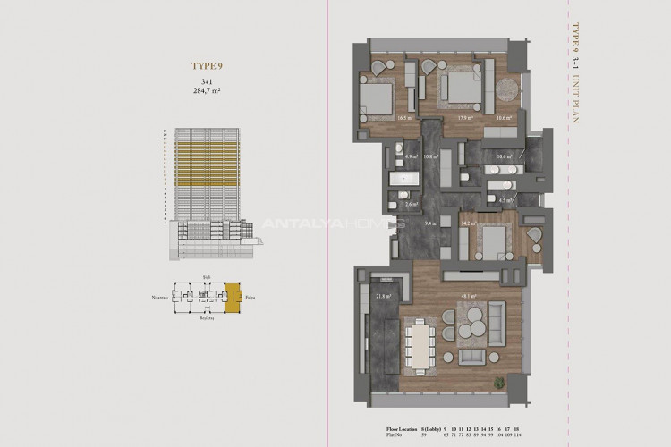 Квартира 2+1 в Шишли, Стамбул, Турция | PTE-46330