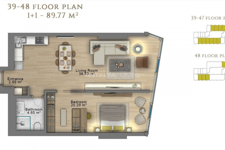 Квартира 1+1 в Шишли, Стамбул, Турция | PKK-46085