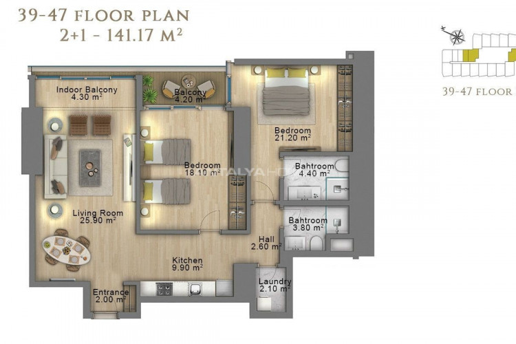 Квартира 1+1 в Шишли, Стамбул, Турция | PKK-46085