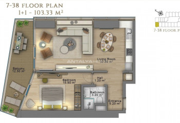 Квартира 1+1 в Шишли, Стамбул, Турция | PKK-46085