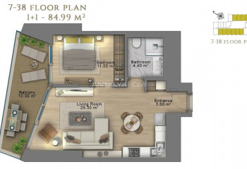 Квартира 1+1 в Шишли, Стамбул, Турция | PKK-46085