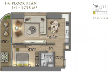Квартира 1+1 в Шишли, Стамбул, Турция | PKK-46085
