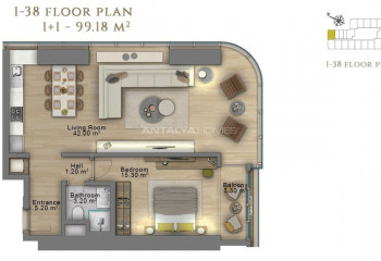 Квартира 1+1 в Шишли, Стамбул, Турция | PKK-46085