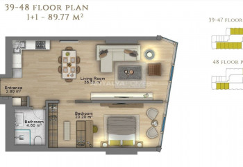 Квартира 1+1 в Шишли, Стамбул, Турция | PKK-46085