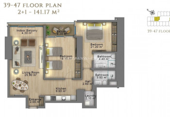 Квартира 1+1 в Шишли, Стамбул, Турция | PKK-46085