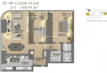 Квартира 1+1 в Шишли, Стамбул, Турция | PKK-46085