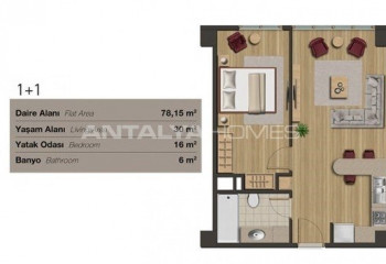 Квартира 1+1 в Кадыкёй, Стамбул, Турция | SBB-46640