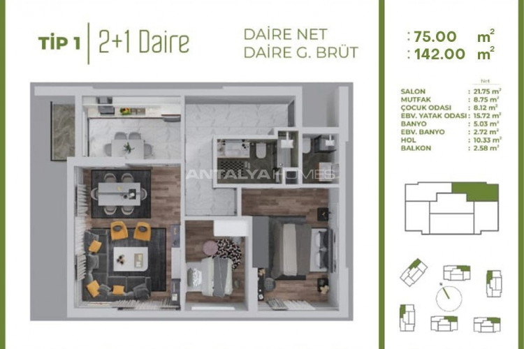 Квартира 3+1 в Багджыларе, Стамбул, Турция | PTE-46747