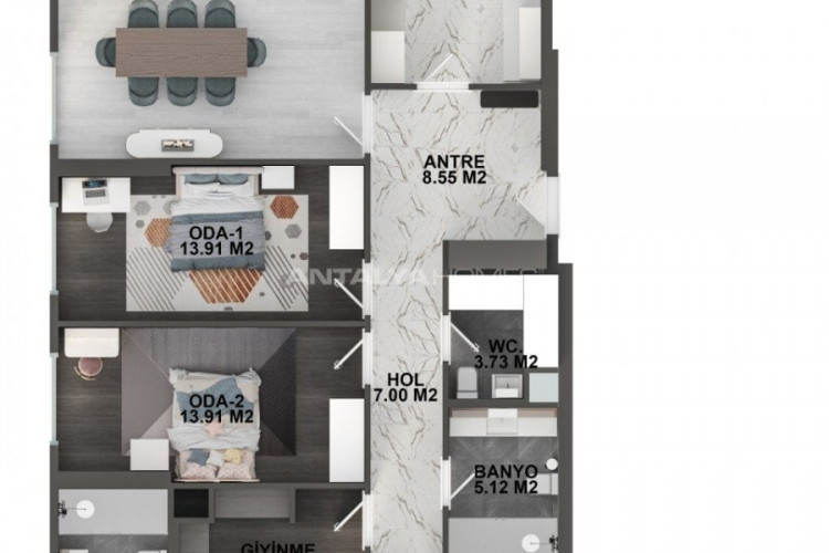 Квартира 4+1 в Кючюкчекмедже, Стамбул, Турция | SBB-46467