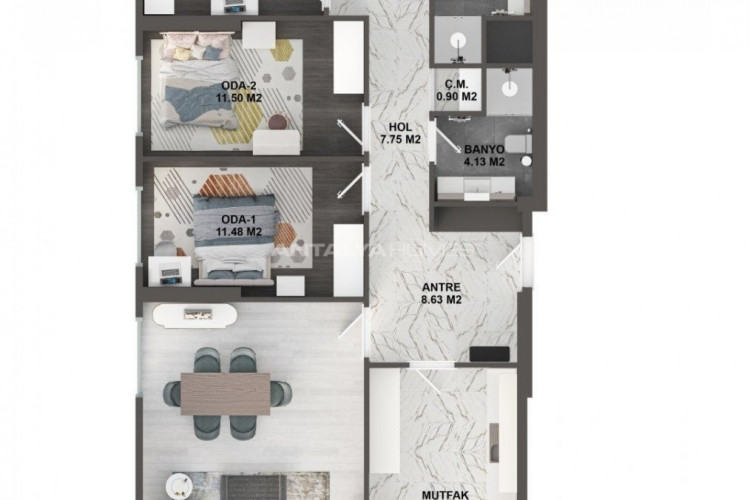 Квартира 4+1 в Кючюкчекмедже, Стамбул, Турция | SBB-46467