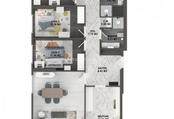 Квартира 4+1 в Кючюкчекмедже, Стамбул, Турция | SBB-46467