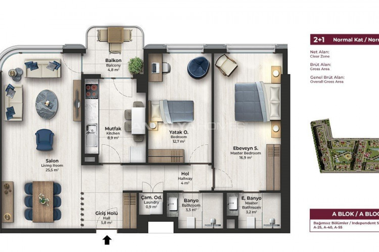 Квартира 4+1 в Кючюкчекмедже, Стамбул, Турция | STE-46633