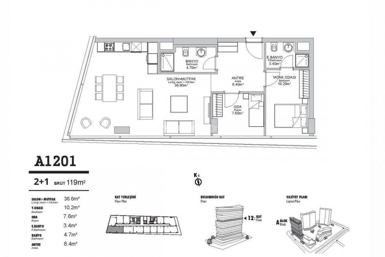 Квартира 2+1 в Кючюкчекмедже, Стамбул, Турция | SBB-46091