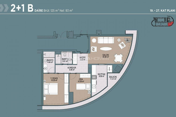 Квартира 2+1 в Багджыларе, Стамбул, Турция | SBB-46234