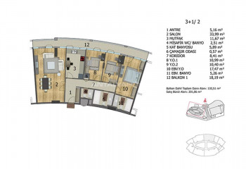 Квартира 3+1 в Башакшехире, Стамбул, Турция | PBB-46244
