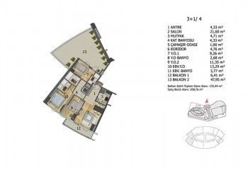 Квартира 3+1 в Башакшехире, Стамбул, Турция | PBB-46244