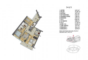 Квартира 3+1 в Башакшехире, Стамбул, Турция | PBB-46244