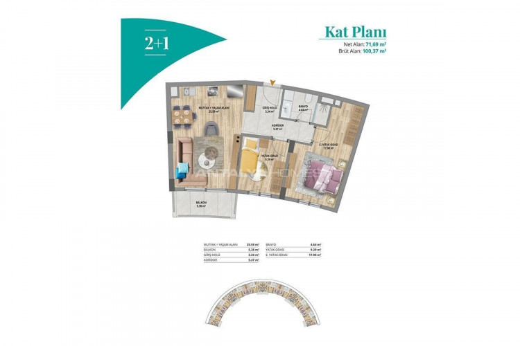 Квартира 4+1 в Башакшехире, Стамбул, Турция | PTE-46218