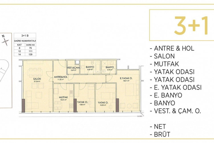 Квартира 2+1 в Кадыкёй, Стамбул, Турция | PTE-46515