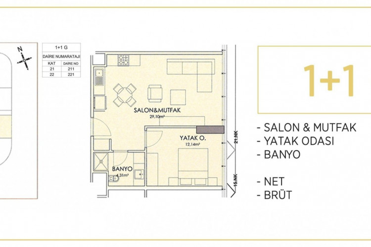 Квартира 2+1 в Кадыкёй, Стамбул, Турция | PTE-46515