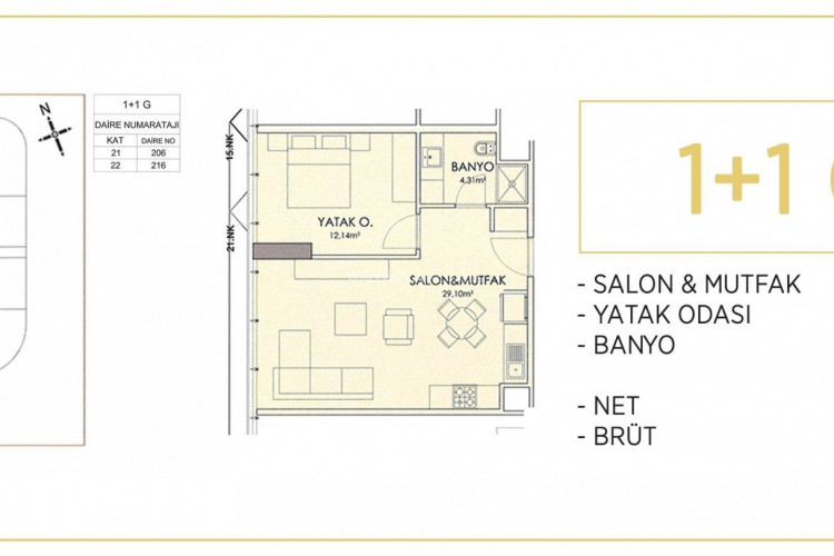 Квартира 2+1 в Кадыкёй, Стамбул, Турция | PTE-46515