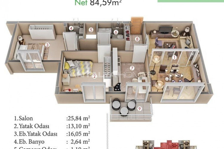 Квартира 4+1 в Башакшехире, Стамбул, Турция | SBB-46495