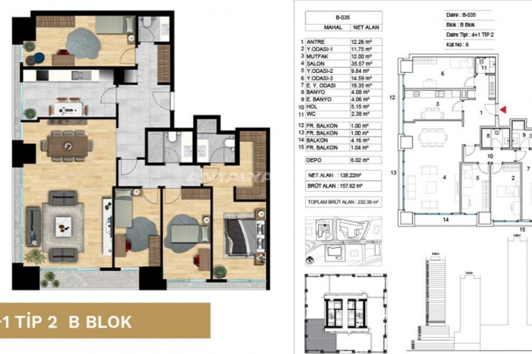 Квартира 2+1 в Аташехире, Стамбул, Турция | SBB-46703