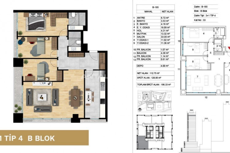 Квартира 2+1 в Аташехире, Стамбул, Турция | SBB-46703