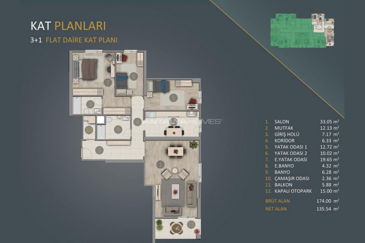 Квартира 4+1 в Авджыларе, Стамбул, Турция | PBB-46358