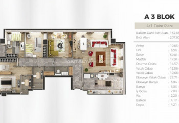 Квартира 3+1 в Ускюдаре, Стамбул, Турция | PBB-46288