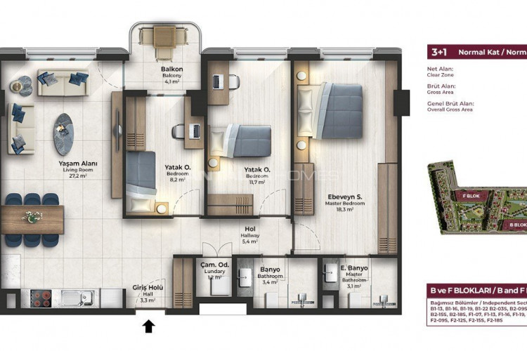 Квартира 2+1 в Кючюкчекмедже, Стамбул, Турция | STE-46631