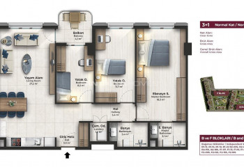 Квартира 2+1 в Кючюкчекмедже, Стамбул, Турция | STE-46631