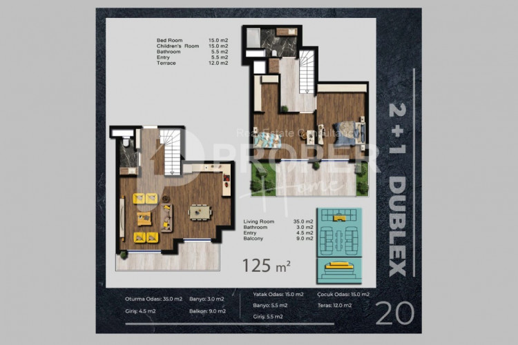 Квартира 4+1 в Коньяалты, Анталия, Турция | PTE-41395