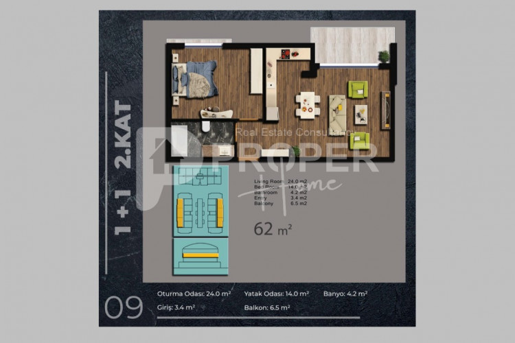 Квартира 4+1 в Коньяалты, Анталия, Турция | PTE-41395